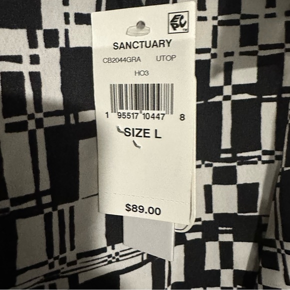 Sanctuary Wrap Around Long Sleeve Top Size Large - Picture 5 of 5